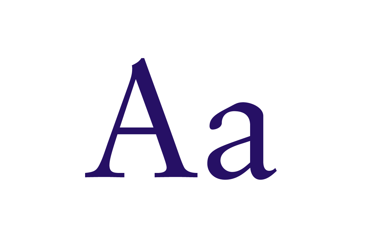purple uppercase and lowercase a