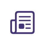 purple outline of newspaper