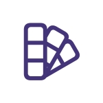 purple outline of paint swatches