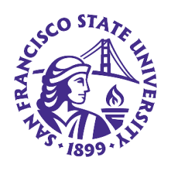 Placeholder with San Francisco State University 1899 seal in purple on a white background